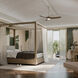 Mylo 60 inch Painted Brushed Nickel with Natural Walnut Blades Ceiling Fan